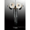 Glass Carbon Steel and Leather Pendant Light Suspension Light (1066S)